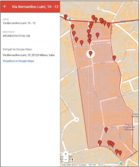 Figure 6. Mapping of areas subject to archaeological restrictions decrees (red points on the map) 