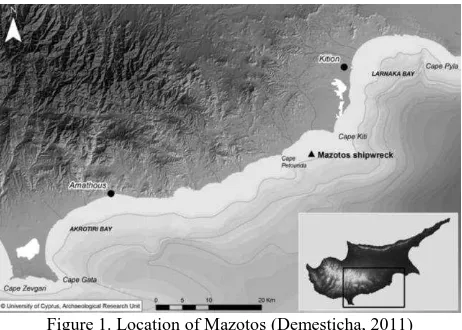 Figure 1. Location of Mazotos (Demesticha, 2011) 