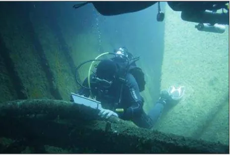 Figure 4.  During the site investigation dive  