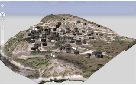 Figure 16. 3D model of the case study area, CityEngine Webscene Viewer. 