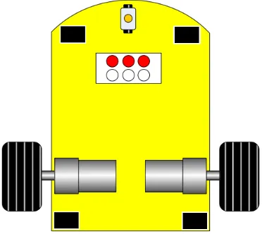Gambar 1. Desain Bagian Chasis Robot (Tampak Bawah) 