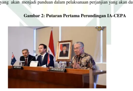 Gambar 2: Putaran Pertama Perundingan IA-CEPA 