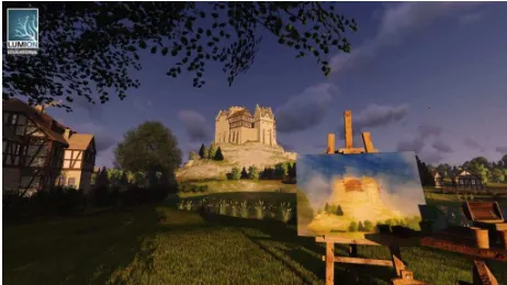 Figure 10. Drawing of the castle as shown in the closing credits of the video sequence  