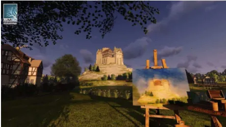 Figure 10. Drawing of the castle as shown in the closing credits of the video sequence  