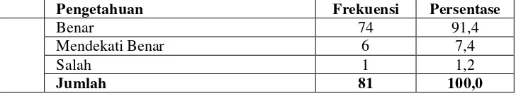 Tabel 4.8. Pengertian Pelayanan Pengobatan Pada Masyarakat Dusun VI Desa Distribusi Frekuensi Pengetahuan Responden Tentang Patumbak Kampung Kabupaten Deli Serdang Tahun 2013 