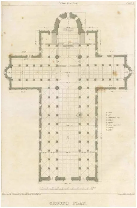 Figure 7. A perspective view of the interior of the Cathedral by Carlo Gilio. Detail.  