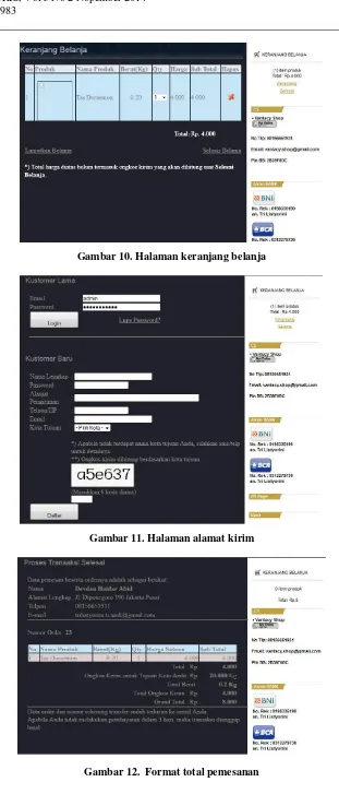 Gambar 12.  Format total pemesanan 