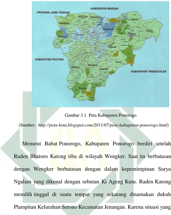 Gambar 3.1  Peta Kabupaten Ponorogo