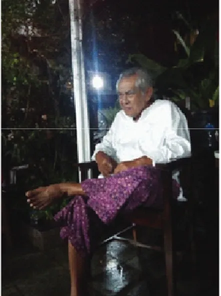 Gambar 3. Proﬁ l Gugum Gumbira Tirasonjaya  saat ini pada usia 74 tahun