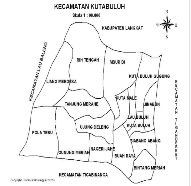 Gambar 2. Peta Lokasi Kecamatan Kutabuluh 