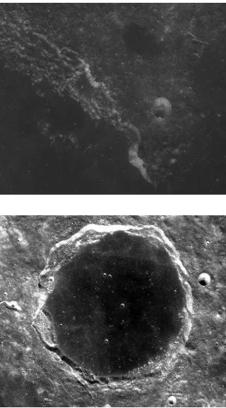 Figure 4. CE-2 DOM of the tail of Montes Jura southeast (up) and Crater Plato (down)  