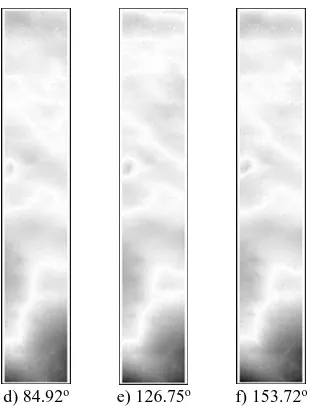 Figure 7. Vertical difference DEMs (1m/pixel) at each  illumination azimuthal difference 
