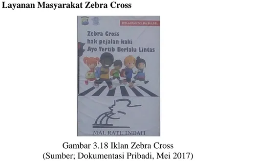 Gambar 3.18 Iklan Zebra Cross   (Sumber; Dokumentasi Pribadi, Mei 2017) 