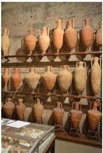 Figure 1: The amphorae shop in the Agora museum 