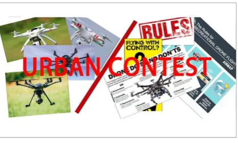 Figure 1. UAV and rules for flight in urban constest 