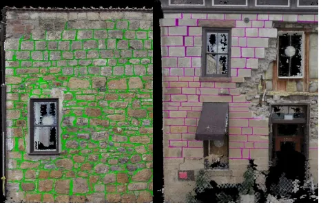 Figure 2. Example of the interactive annotation used on dense point cloud