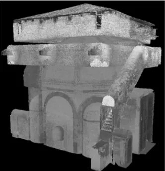 Figure 9: View of the hidden part of Porta Savonarola captured  with the Leica P20 TLS