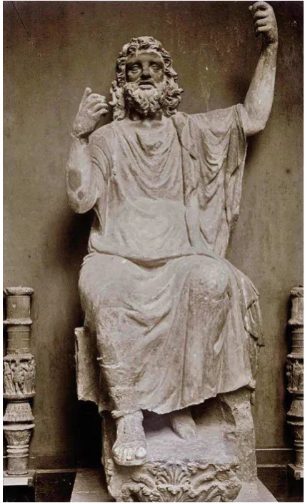 Figure 1. Statue enthroned of the god Zeus from Soluntum, second half of the XIX century  (Archaelogical Museum of Palermo A