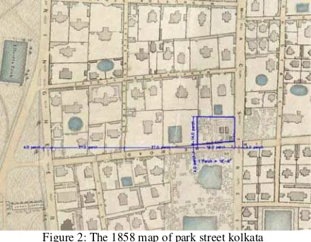 Figure 2: The 1858 map of park street kolkata 