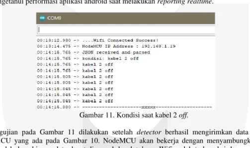 Gambar 11. Kondisi saat kabel 2 off. 