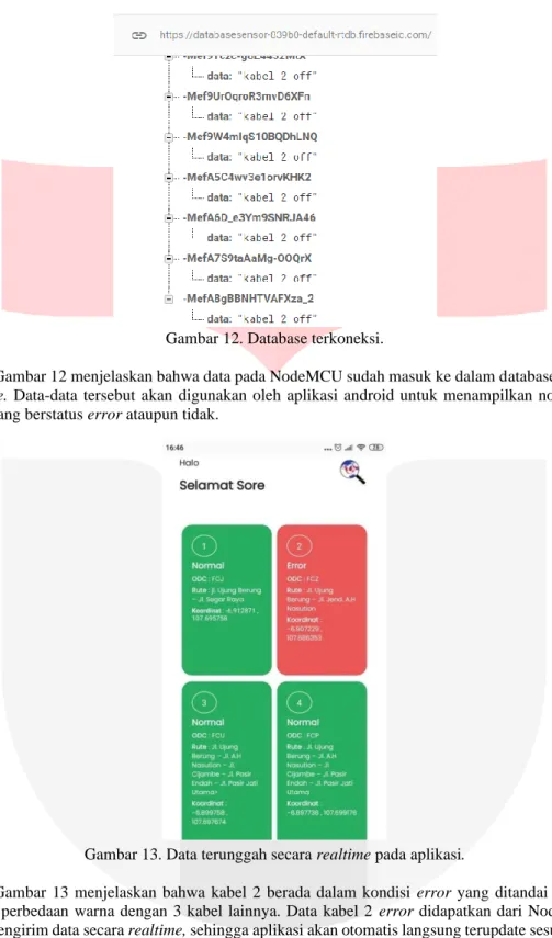 Gambar 12. Database terkoneksi. 