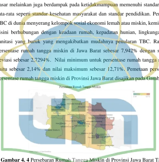 Gambar 4. 4 Persebaran Rumah Tangga Miskin di Provinsi Jawa Barat Tahun  2018 