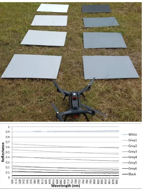 Figure 2. Distribution and field photo of AeroPoints used for geometric correction of the RPAS imagery
