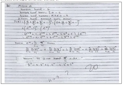 Gambar 5. Hasil Pekerjaan Mahasiswa Kelima 