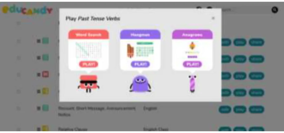 Gambar 2. Contoh Tampilan Educandy 