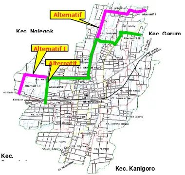 Gambar 2 Struktur Hirarki Pemilihan Alternatif Trase Jalan Lingkar 
