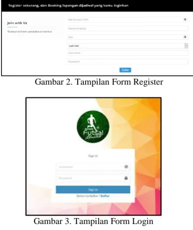 Gambar 3. Tampilan Form Login 