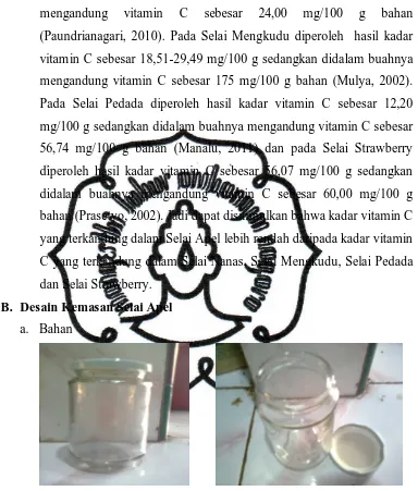 Gambar 4.1. Kemasan Botol Selai Kaca wideneck 250 ml. 