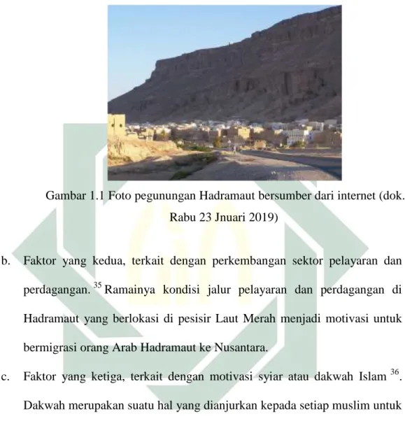 Gambar 1.1 Foto pegunungan Hadramaut bersumber dari internet (dok.  Rabu 23 Jnuari 2019) 
