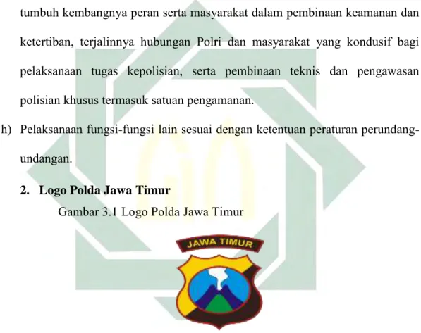 Gambar 3.1 Logo Polda Jawa Timur 