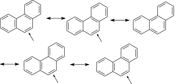 Gambar Struktur-struktur resonansi naftalena 