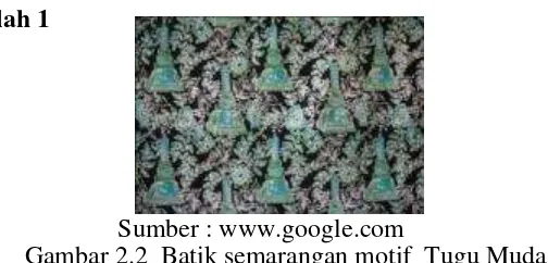 Gambar 2.2  Batik semarangan motif  Tugu Muda 