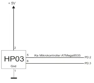 Gambar 3.2 Rangkaian Sensor HP03 