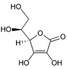 Gambar  2.2 :   Struktur Vitamin C (asam askorbat) 