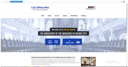 Gambar 3.9. Screenshoot Main Page The Monastery of The Ursulines of Quebec  City 