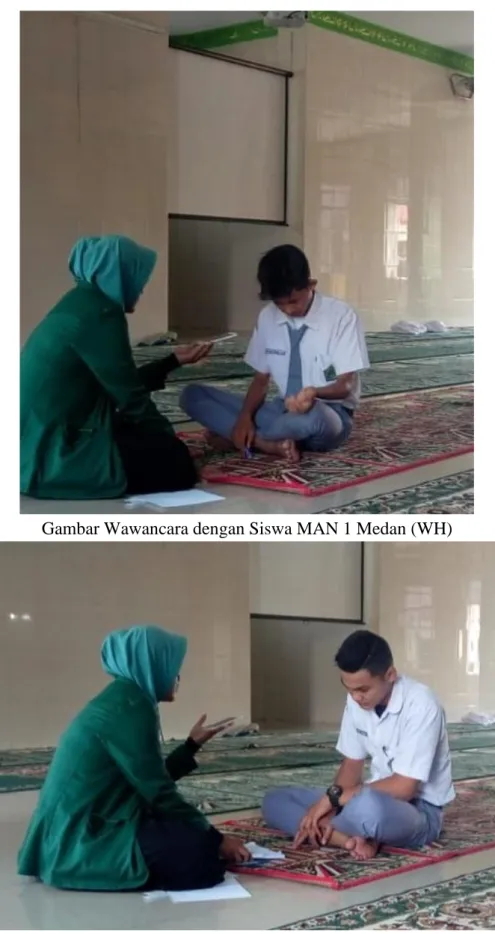 Gambar Wawancara dengan Siswa MAN 1 Medan (WH) 