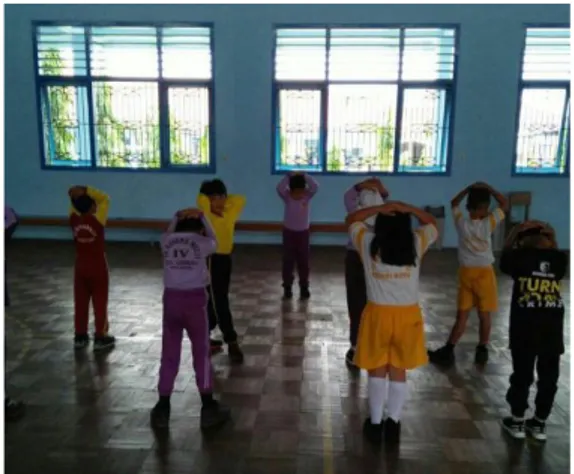 Gambar 3 Kegiatan Olahraga Siswa Sekolah Dasar Laboratorium  Universitas Nusantara PGRI Kediri 