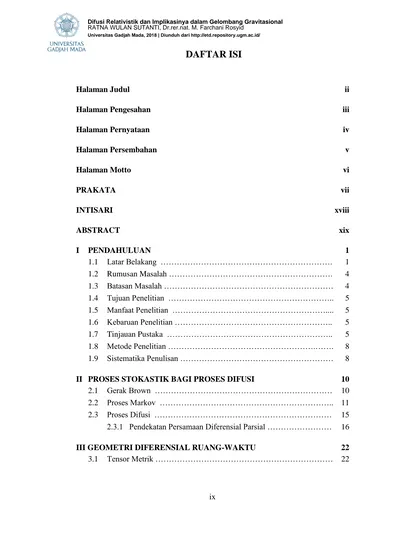 Difusi Relativistik Dan Implikasinya Dalam Gelombang Gravitasional ...