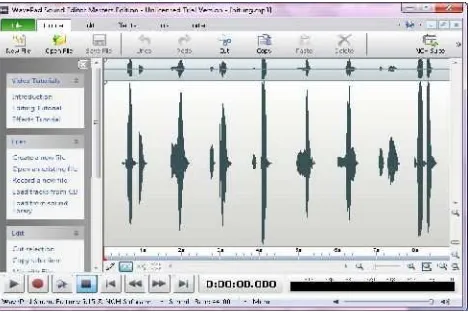 Gambar 4.3 Proses pengeditan audio menggunakan WavePad Sound Editor 