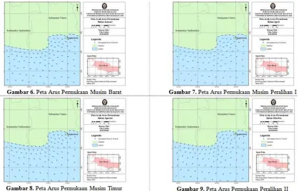 Gambar 2 sampai dengan 5 merupakan hasil visualisasi data angin menggunakan 