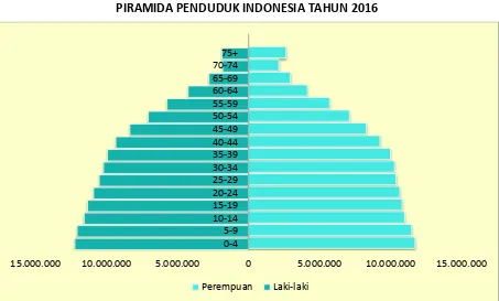 GAMBAR 1.4 PIRAMIDA PENDUDUK INDONESIA TAHUN 2016 