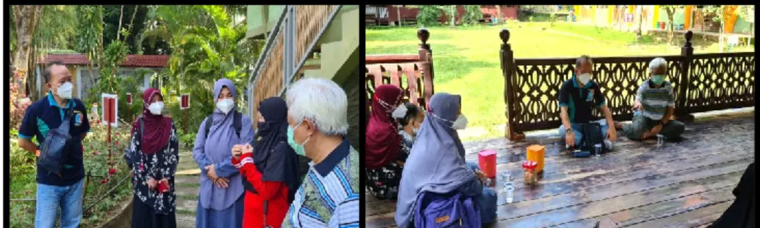 Gambar 4. Analisis situasi di Sekolah Alam Lampung   oleh Tim Pengabdian Masyarakat Universitas Lampung  