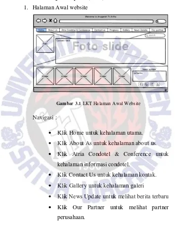 Gambar 3.1 LKT Halaman Awal Website 