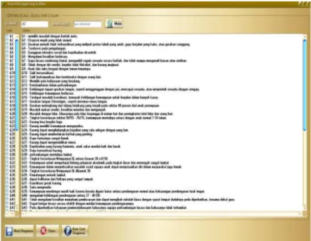 Gambar 7 Tampilan hasil penelusuran diagnose 