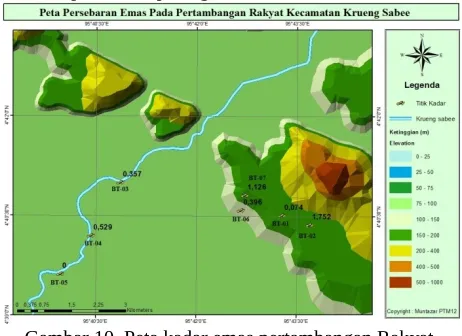 Tabel 8. Kadar emas pada setiap sampel batuan