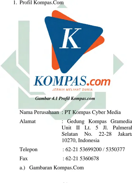 Gambar 4.1 Profil Kompas.com 